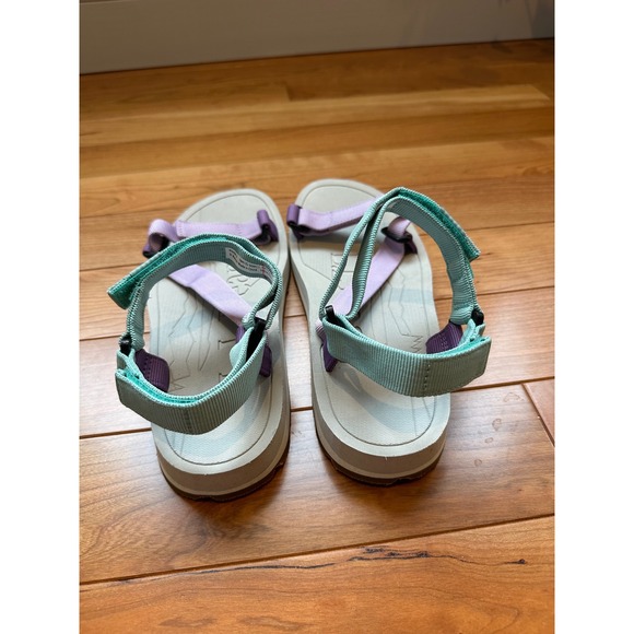 LL Bean Womens Katahdin Sport Sandals Purple Teal Strappy Hiking Shoes Size 9 - Picture 4 of 6